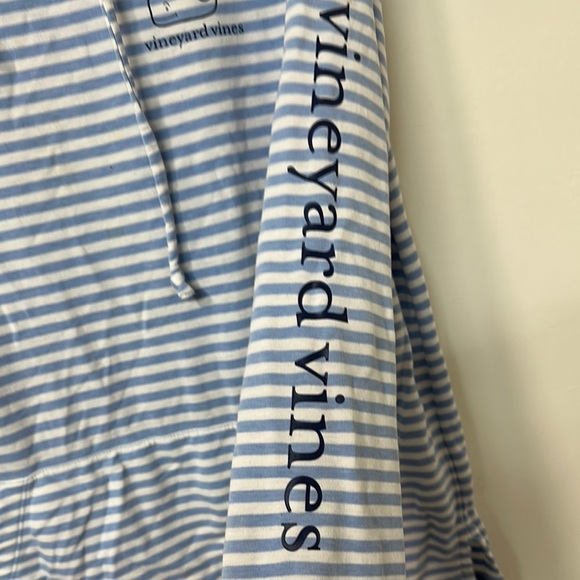 Vineyard Vines Light Blue and White Striped Hoodie - Picture 5 of 6